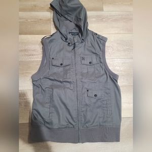 Marc Ecko Unlimited Fashion Jacket Vest Men's Size Large, Gray